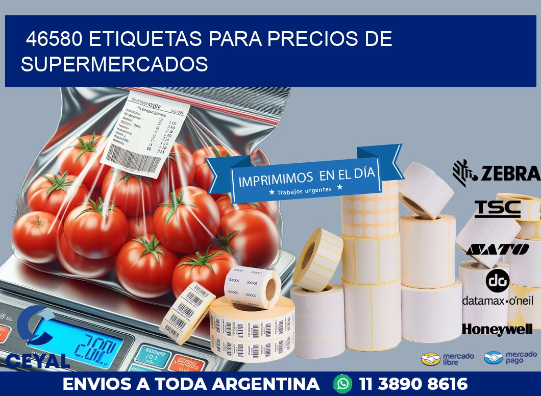 46580 ETIQUETAS PARA PRECIOS DE SUPERMERCADOS