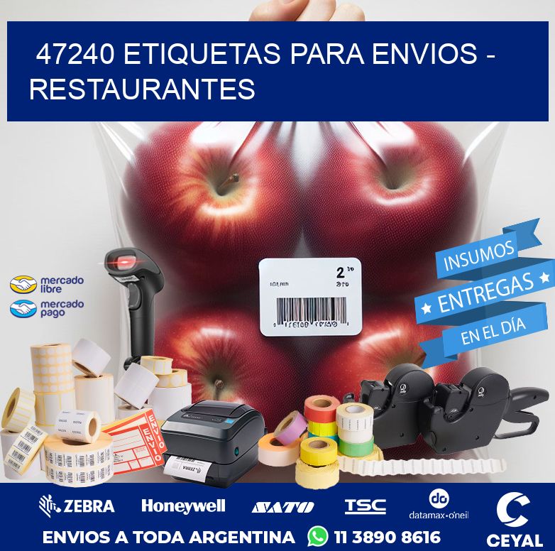 47240 ETIQUETAS PARA ENVIOS - RESTAURANTES