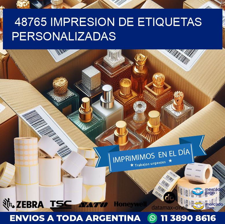 48765 IMPRESION DE ETIQUETAS PERSONALIZADAS