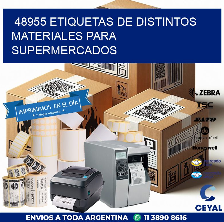 48955 ETIQUETAS DE DISTINTOS MATERIALES PARA SUPERMERCADOS