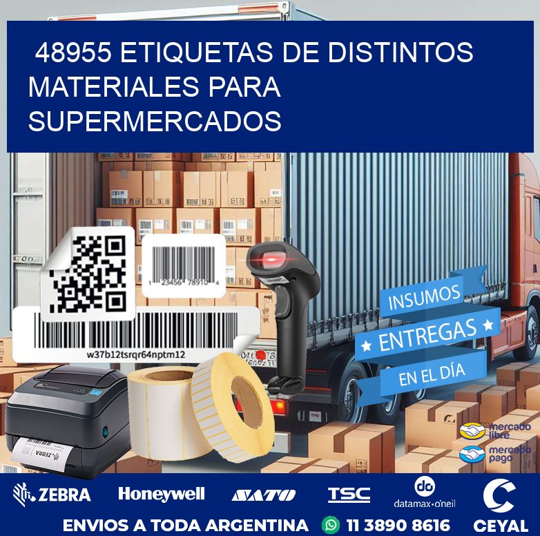48955 ETIQUETAS DE DISTINTOS MATERIALES PARA SUPERMERCADOS
