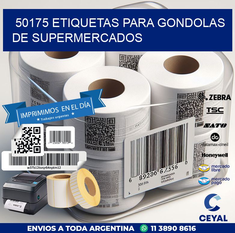 50175 ETIQUETAS PARA GONDOLAS DE SUPERMERCADOS