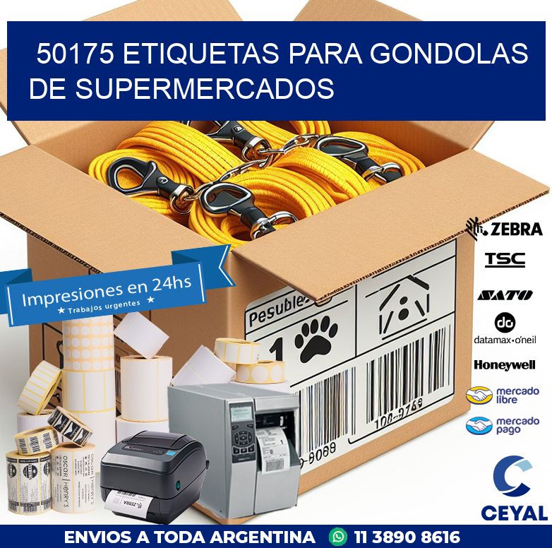 50175 ETIQUETAS PARA GONDOLAS DE SUPERMERCADOS
