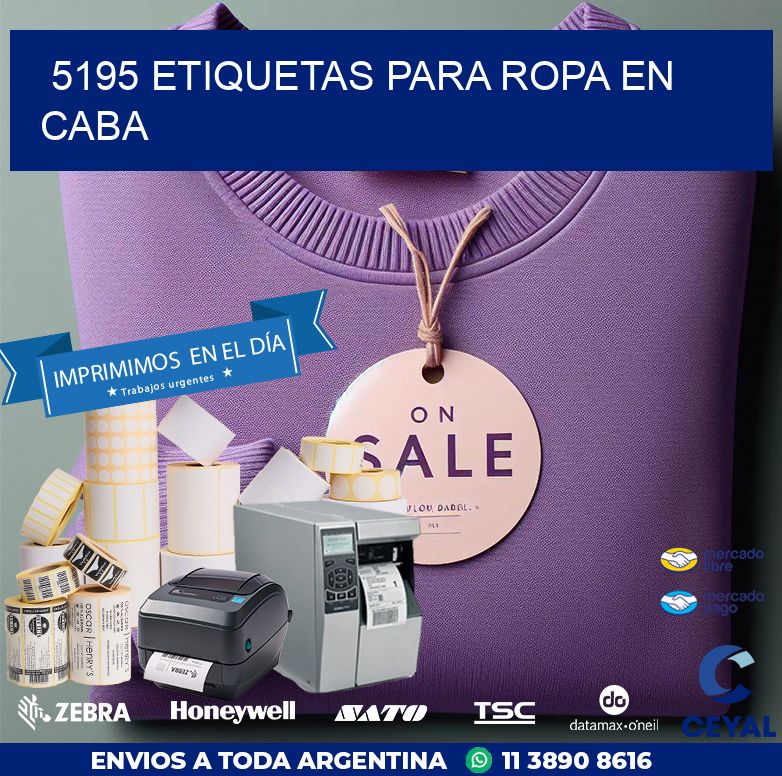 5195 ETIQUETAS PARA ROPA EN CABA