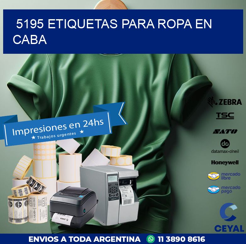 5195 ETIQUETAS PARA ROPA EN CABA