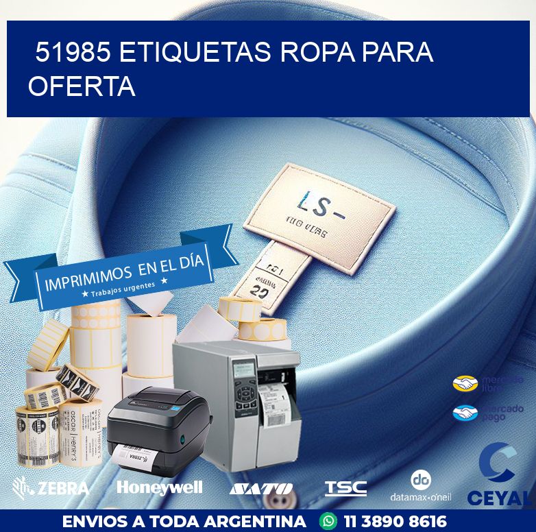 51985 ETIQUETAS ROPA PARA OFERTA