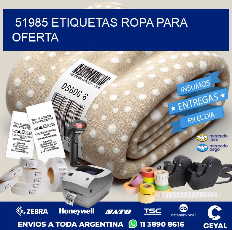 51985 ETIQUETAS ROPA PARA OFERTA