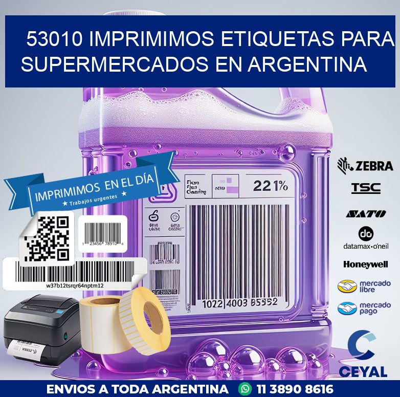 53010 IMPRIMIMOS ETIQUETAS PARA SUPERMERCADOS EN ARGENTINA