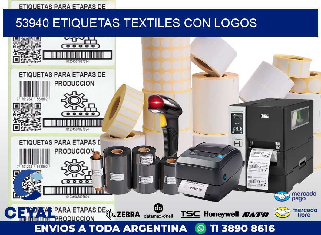 53940 ETIQUETAS TEXTILES CON LOGOS