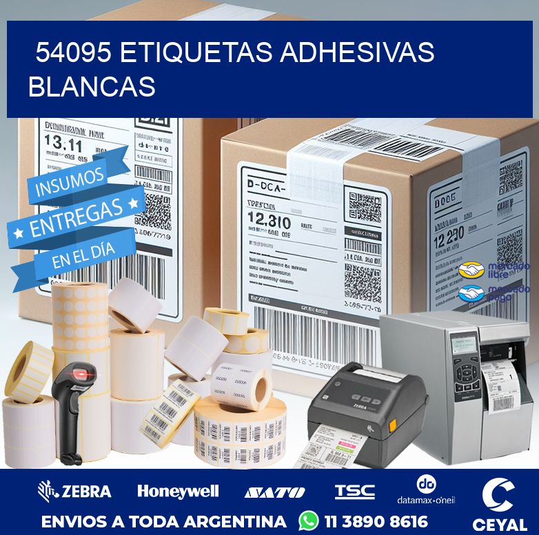54095 ETIQUETAS ADHESIVAS BLANCAS