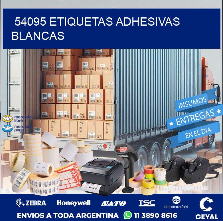 54095 ETIQUETAS ADHESIVAS BLANCAS