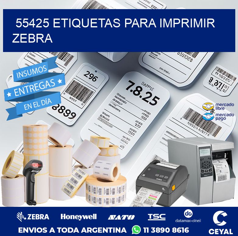 55425 ETIQUETAS PARA IMPRIMIR ZEBRA