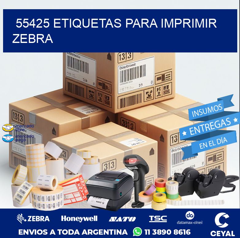 55425 ETIQUETAS PARA IMPRIMIR ZEBRA