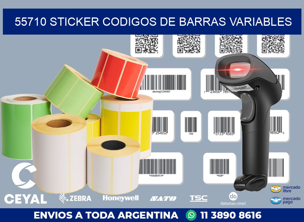 55710 STICKER CODIGOS DE BARRAS VARIABLES