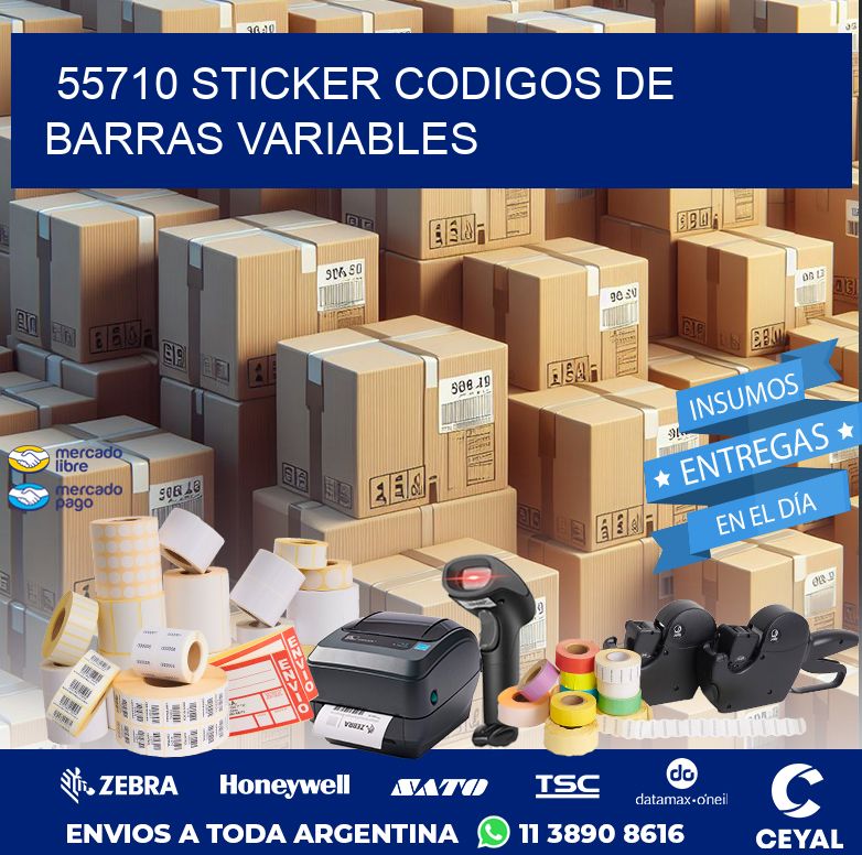 55710 STICKER CODIGOS DE BARRAS VARIABLES