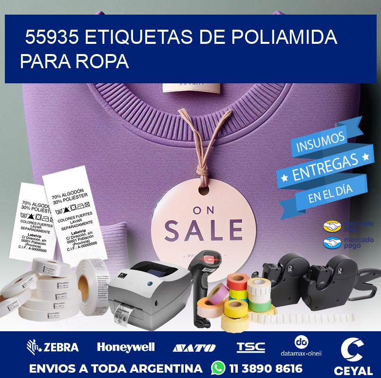 55935 ETIQUETAS DE POLIAMIDA PARA ROPA