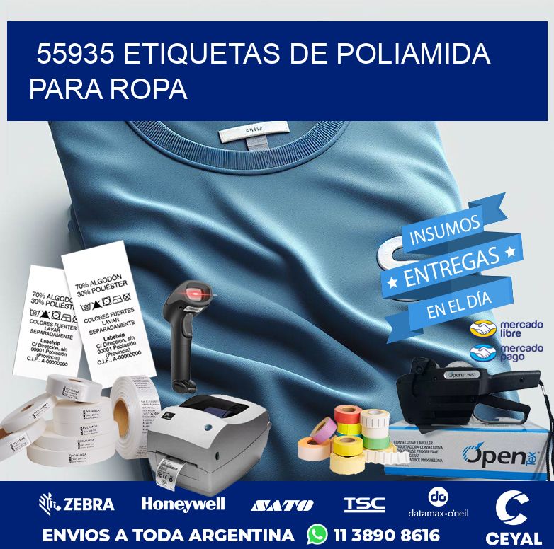 55935 ETIQUETAS DE POLIAMIDA PARA ROPA