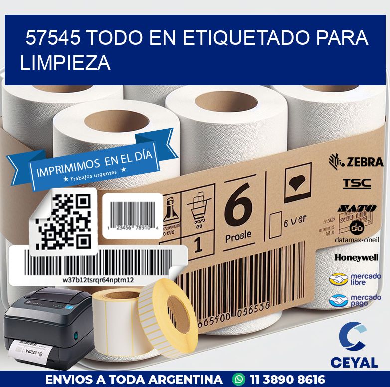 57545 TODO EN ETIQUETADO PARA LIMPIEZA