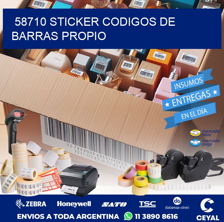 58710 STICKER CODIGOS DE BARRAS PROPIO