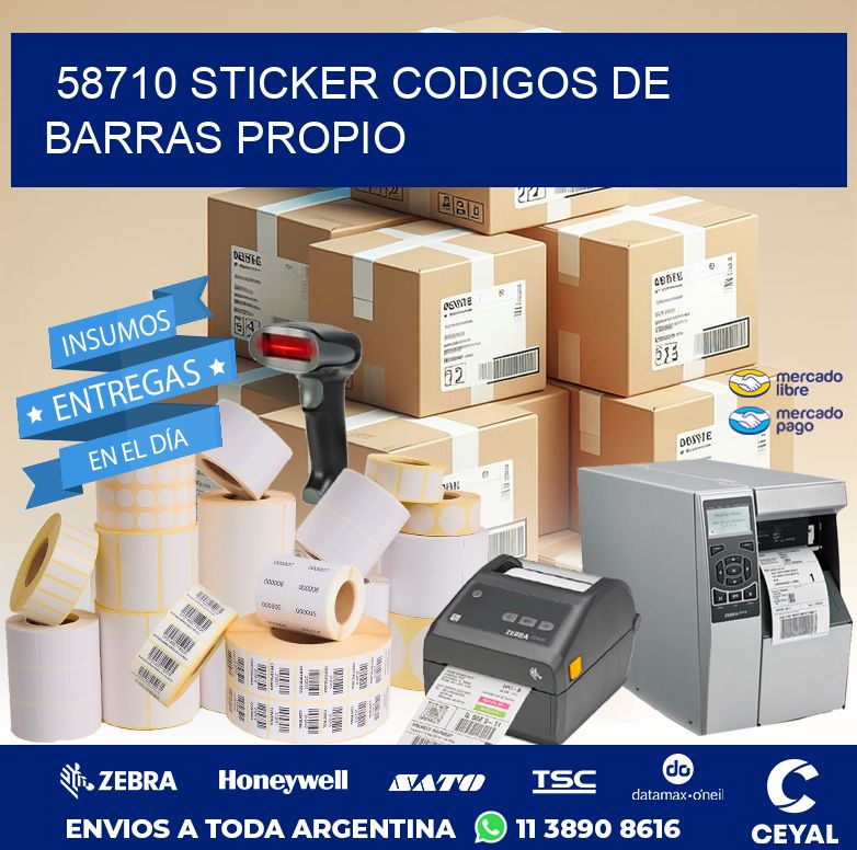 58710 STICKER CODIGOS DE BARRAS PROPIO