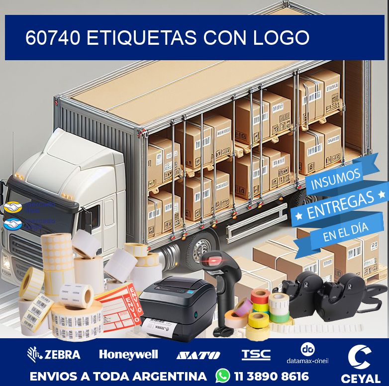 60740 ETIQUETAS CON LOGO