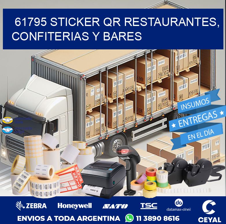 61795 STICKER QR RESTAURANTES, CONFITERIAS Y BARES