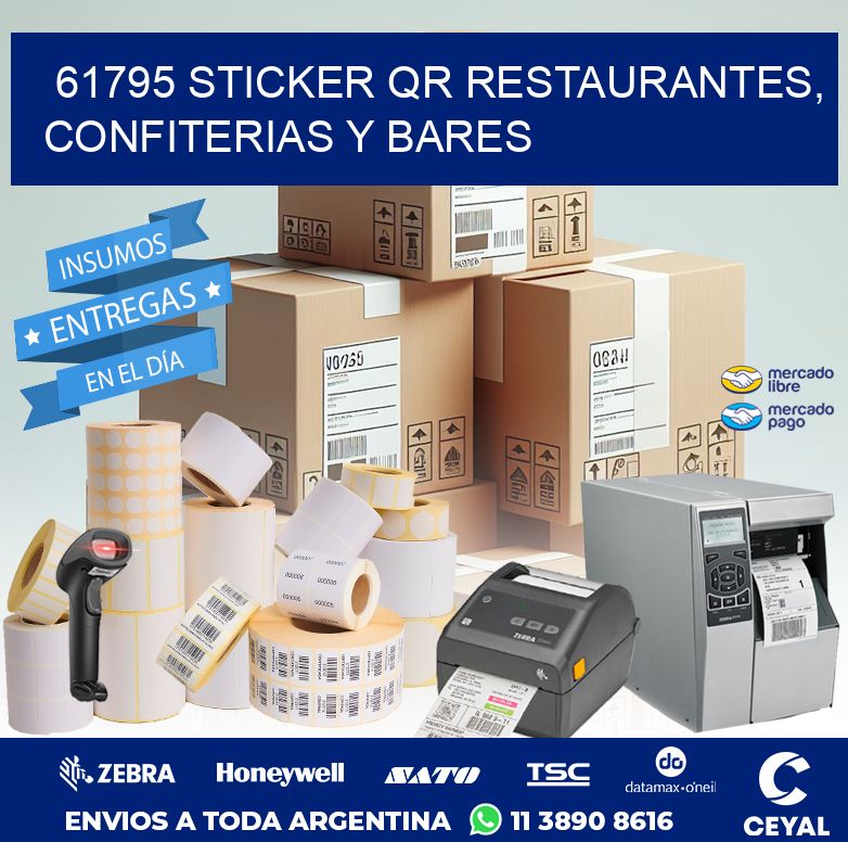 61795 STICKER QR RESTAURANTES, CONFITERIAS Y BARES