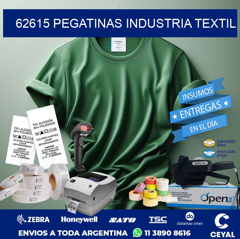 62615 PEGATINAS INDUSTRIA TEXTIL