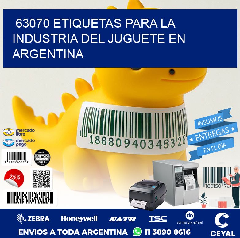 63070 ETIQUETAS PARA LA INDUSTRIA DEL JUGUETE EN ARGENTINA
