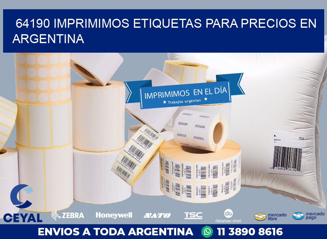 64190 IMPRIMIMOS ETIQUETAS PARA PRECIOS EN ARGENTINA