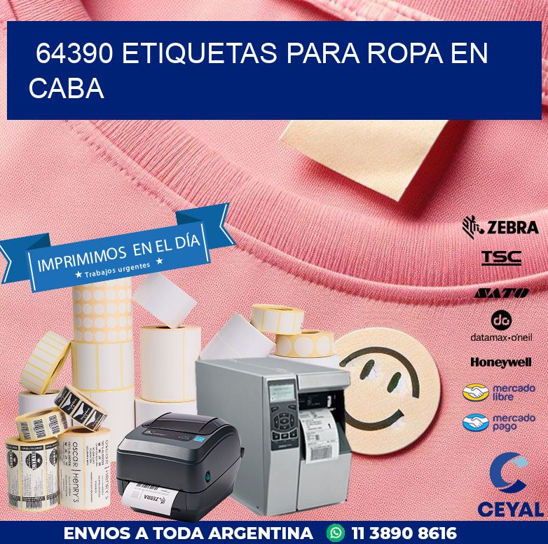 64390 ETIQUETAS PARA ROPA EN CABA