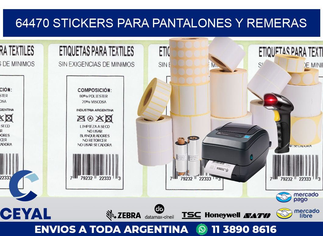 64470 STICKERS PARA PANTALONES Y REMERAS