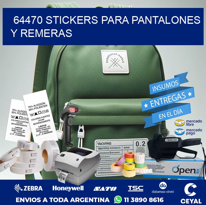 64470 STICKERS PARA PANTALONES Y REMERAS