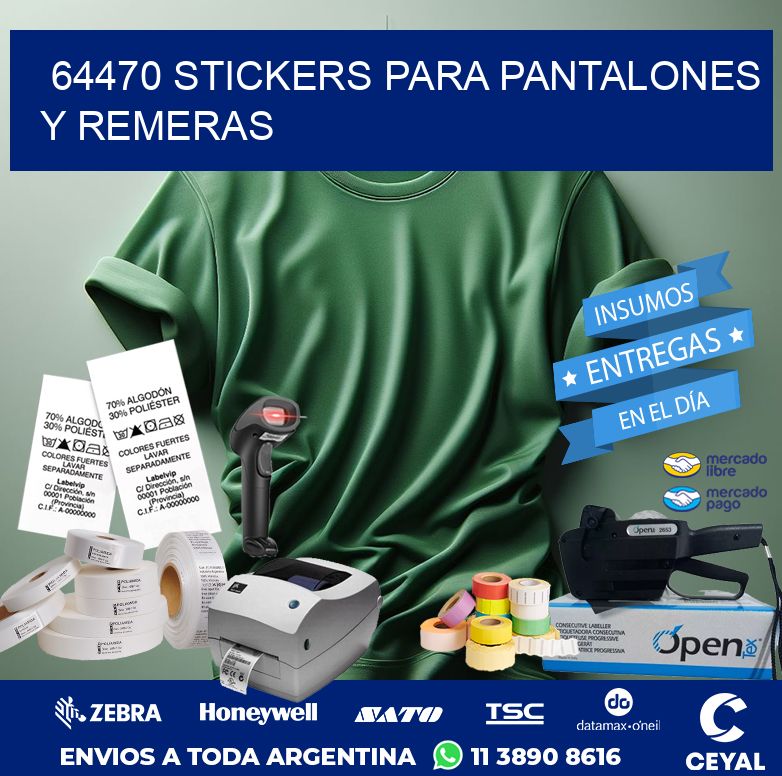 64470 STICKERS PARA PANTALONES Y REMERAS