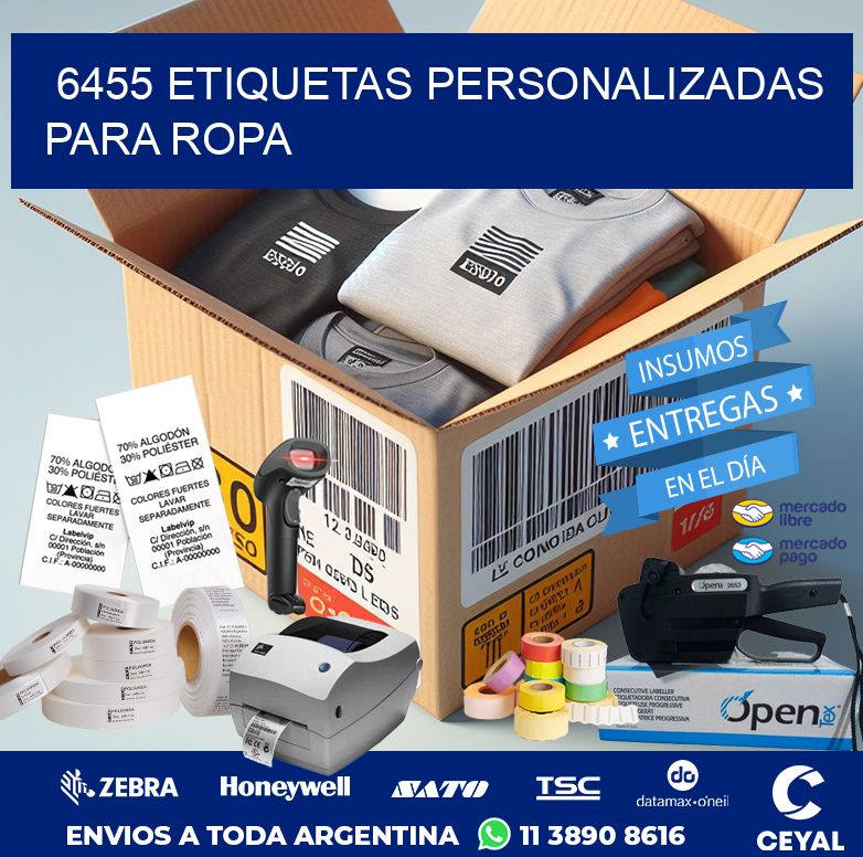 6455 ETIQUETAS PERSONALIZADAS PARA ROPA