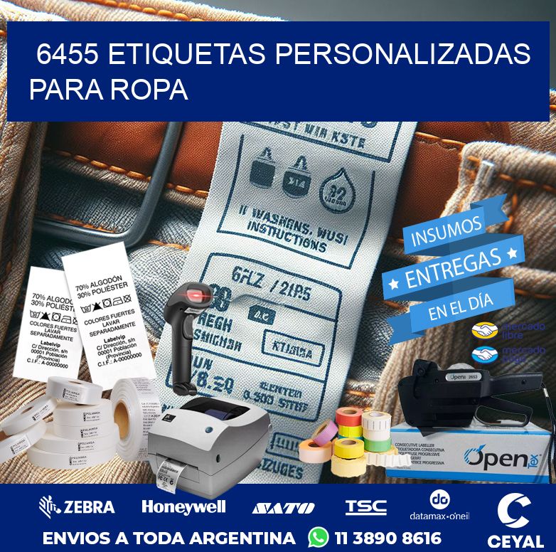 6455 ETIQUETAS PERSONALIZADAS PARA ROPA