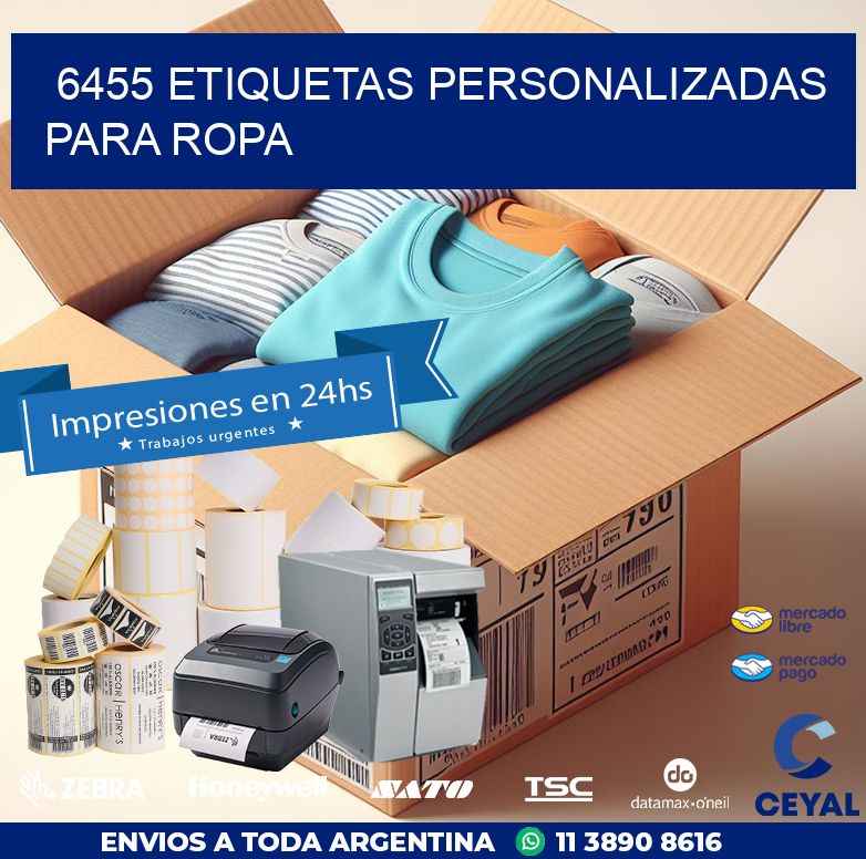 6455 ETIQUETAS PERSONALIZADAS PARA ROPA