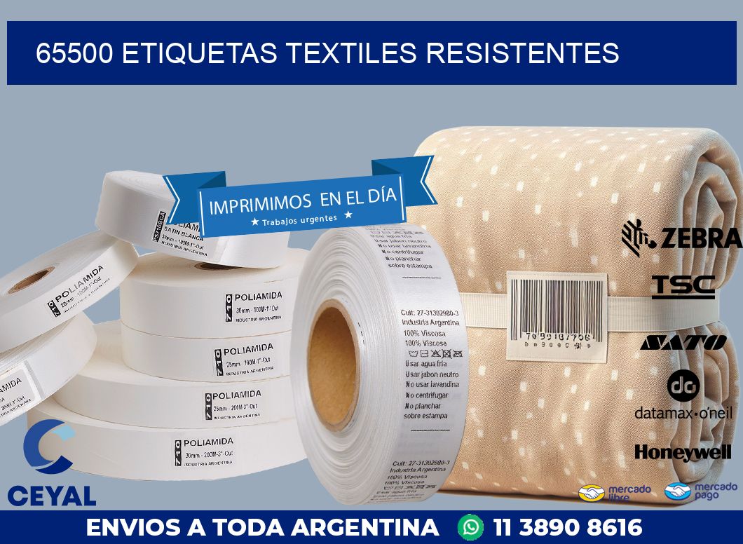 65500 ETIQUETAS TEXTILES RESISTENTES