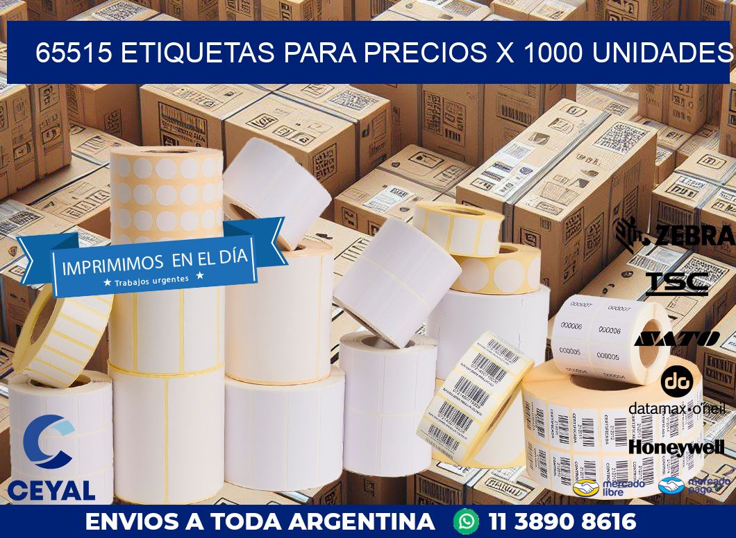 65515 ETIQUETAS PARA PRECIOS X 1000 UNIDADES