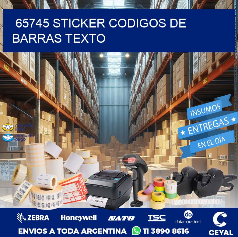 65745 STICKER CODIGOS DE BARRAS TEXTO