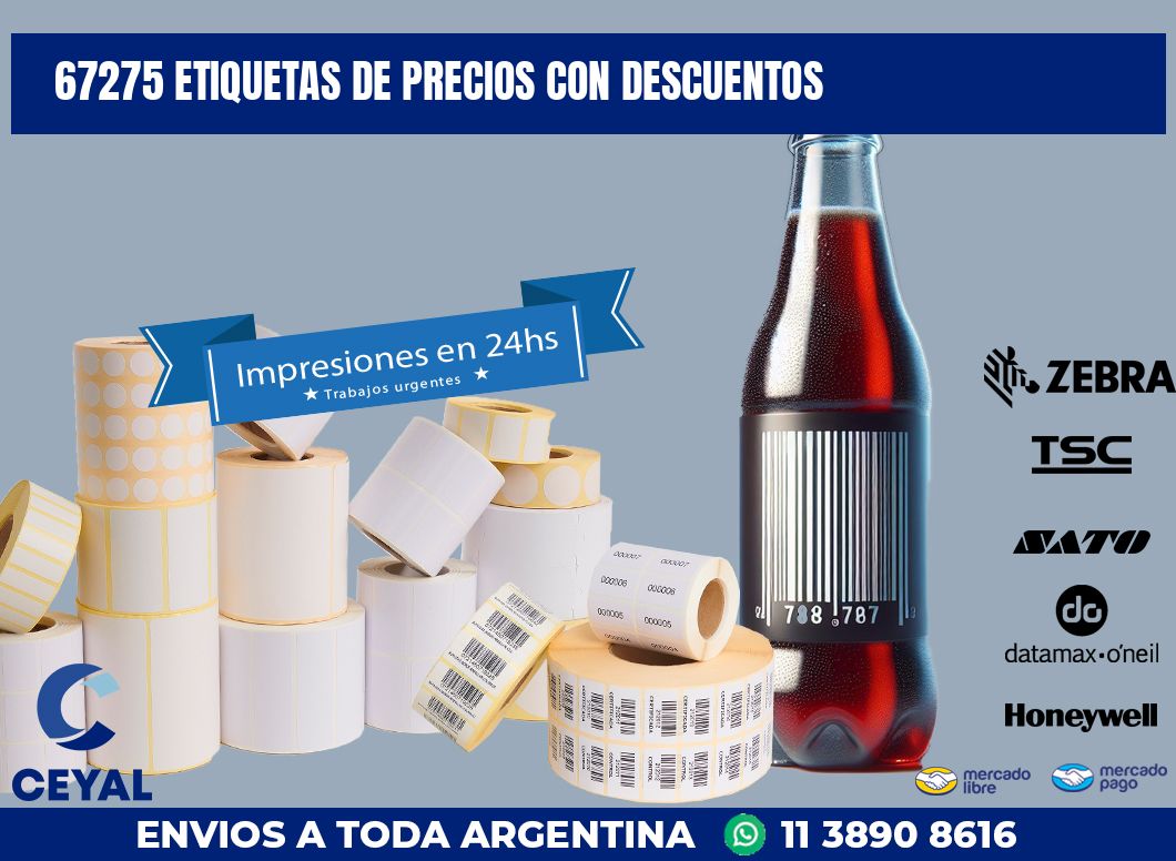 67275 ETIQUETAS DE PRECIOS CON DESCUENTOS