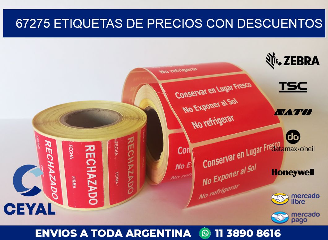 67275 ETIQUETAS DE PRECIOS CON DESCUENTOS