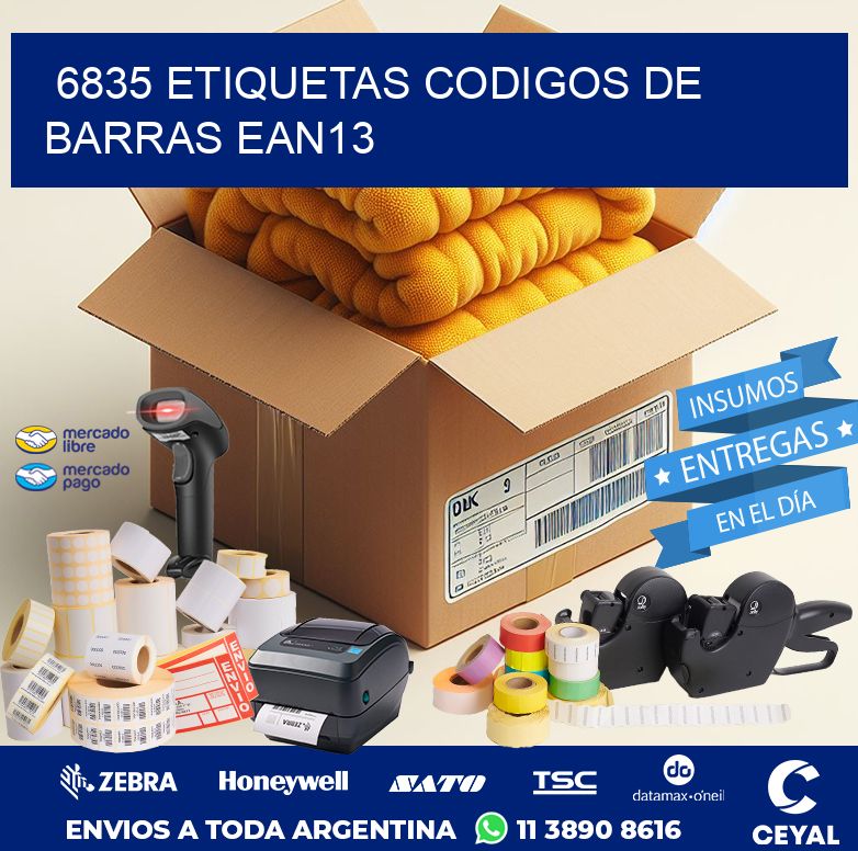 6835 ETIQUETAS CODIGOS DE BARRAS EAN13
