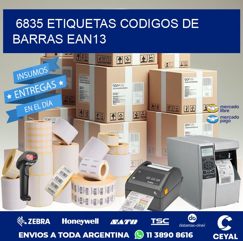 6835 ETIQUETAS CODIGOS DE BARRAS EAN13