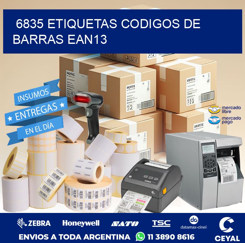 6835 ETIQUETAS CODIGOS DE BARRAS EAN13