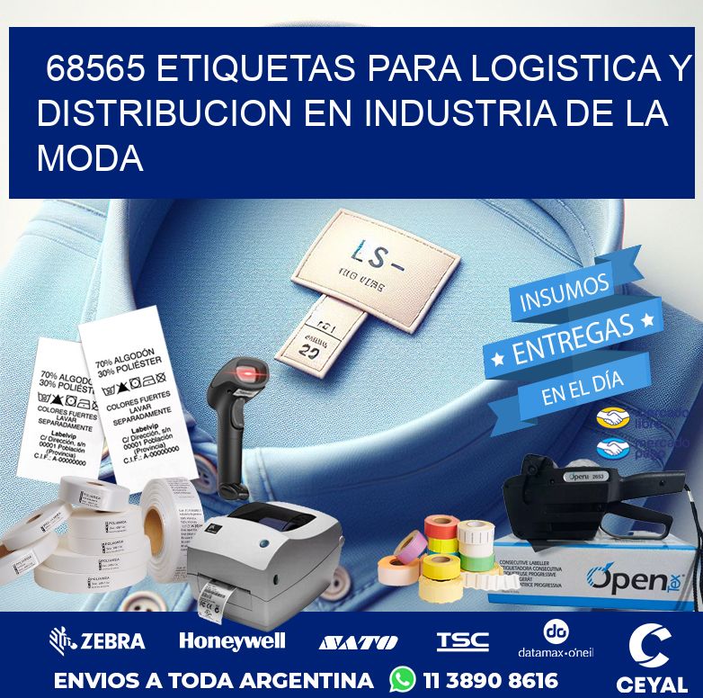 68565 ETIQUETAS PARA LOGISTICA Y DISTRIBUCION EN INDUSTRIA DE LA MODA