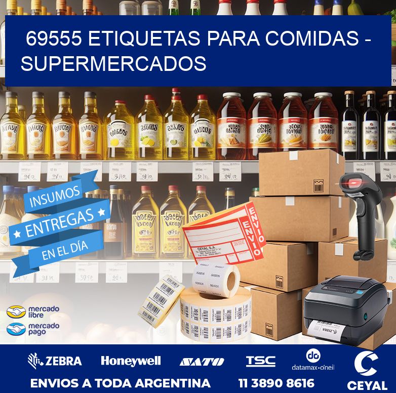 69555 ETIQUETAS PARA COMIDAS – SUPERMERCADOS
