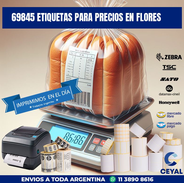 69845 ETIQUETAS PARA PRECIOS EN FLORES