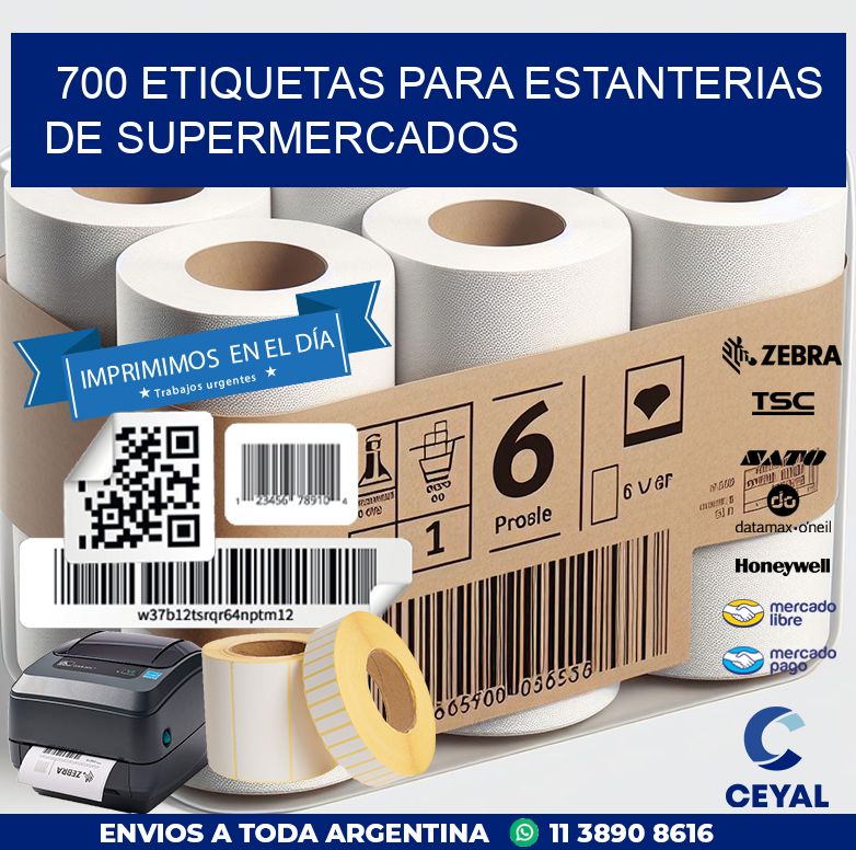 700 ETIQUETAS PARA ESTANTERIAS DE SUPERMERCADOS