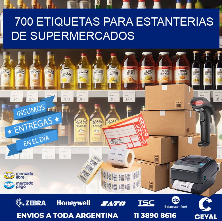 700 ETIQUETAS PARA ESTANTERIAS DE SUPERMERCADOS